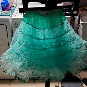 Teal/aqua petticoat